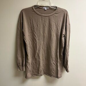 Fashion Nova Tan Long Sleeve Tee